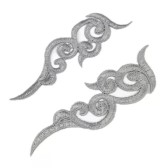 Kód: 39394 Páros csipke 16x5cm - SILVER